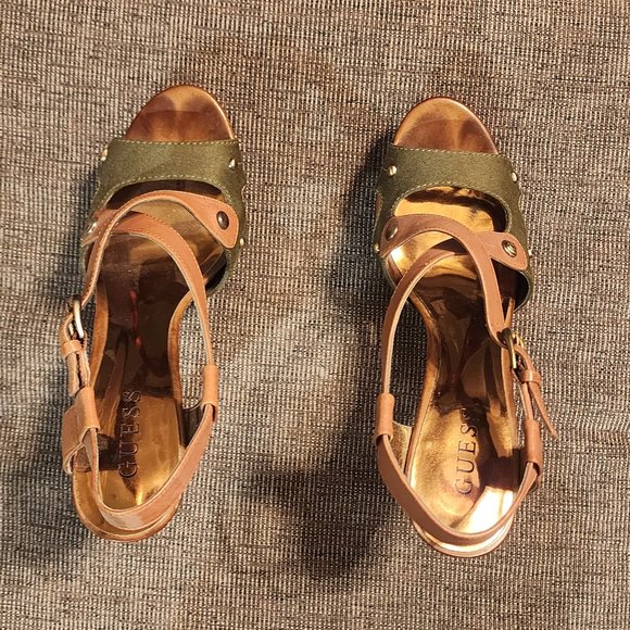Guess High Heel Platform Sandals - Size 7 1/2 - Picture 2 of 4